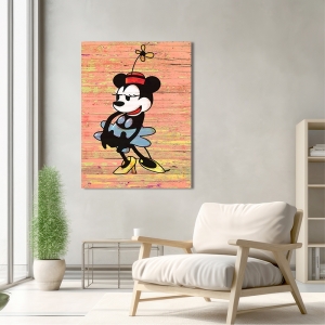 Tableau sur toile et affiche, Vintage Minnie de Eric Chestier