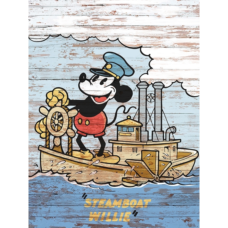 Art print, Steamboat Willie Vintage Poster by Eric Chestier