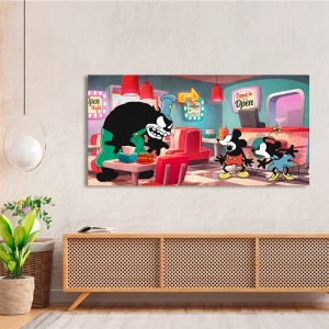 Art print and canvas, Meeting Peg Leg Pete by Eric Chestier