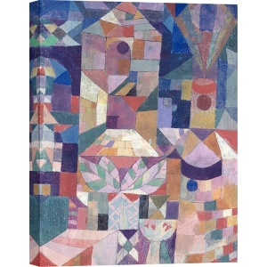 Kunstdruck, Leinwandbild Burggarten, 1919, Paul Klee