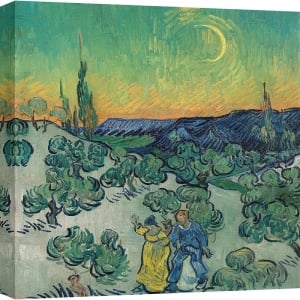 Tableau sur toile Promenade au crépuscule, Vincent van Gogh