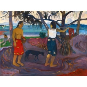 Art print Paul Gauguin, I Raro Te Oviri (Under the Pandanus)