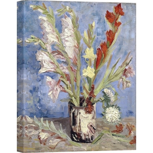 Tableau sur toile. Vincent van Gogh, Vase avec glaïeuls 