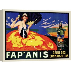 Quadro, stampa su tela. Delval, Fap' Anis, ca. 1920-1930