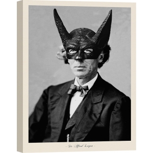 Vintage photo print with mask, Sir Alfred Logan