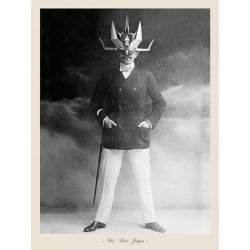 Kunstdruck, Vintage-Foto mit Maske, Mr. Max Zinger