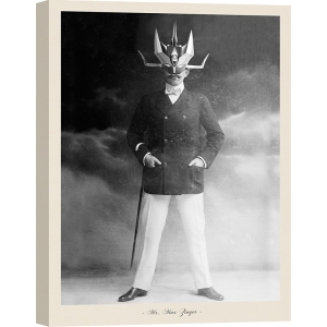 Vintage photo print with mask, Mr. Max Zinger