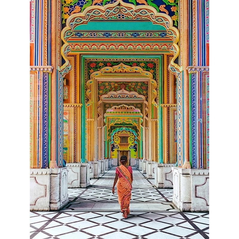 Photographic print and canvas, Patrika Gate, Jaipur, India