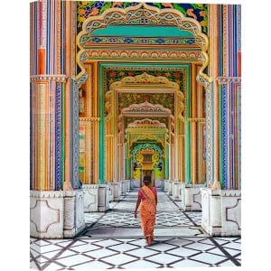 Photographic print and canvas, Patrika Gate, Jaipur, India