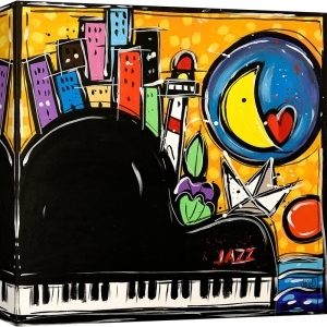 Music canvas, Life's like jazz by Wallas