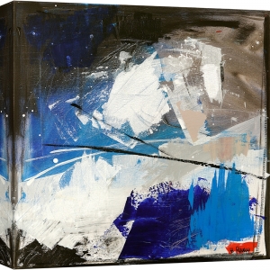 Tableau abstrait moderne sur toile, Blue Sky de H. Romero