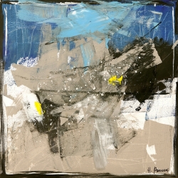 Tableau sur toile abstrait gris, Gray Iron de H. Romero