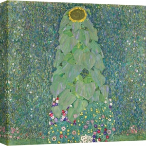 Art print and canvas, Sunflower by Gustav Klimt