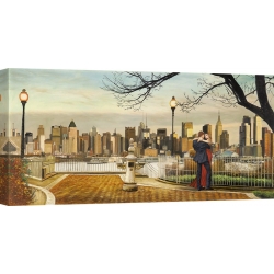 Wall art print and canvas. Pierre Benson, Lovers in New York