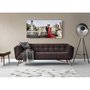 Wall art print and canvas. Pierre Benson, Lovers in Paris