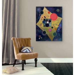 Wall art print and canvas. Wassily Kandinsky, Pink Accent