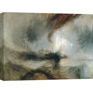 Quadro, stampa su tela. William Turner, Tempesta di neve, battello a vapore fuori dal porto