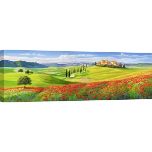Wall art print and canvas. Adriano Galasso, Village in Tuscany
