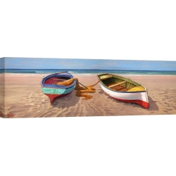 Wall art print and canvas. Adriano Galasso, Boats on the shoreline
