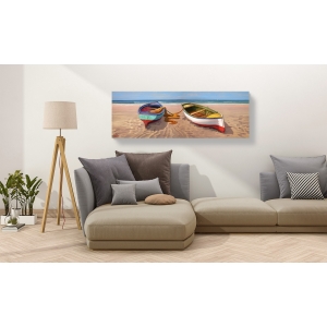 Wall art print and canvas. Adriano Galasso, Boats on the shoreline