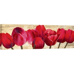 Wall art print and canvas. Cynthia Ann, Red Tulips