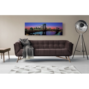 Leinwandbilder. Richard Berenholtz, Manhattan Bridge and Skyline