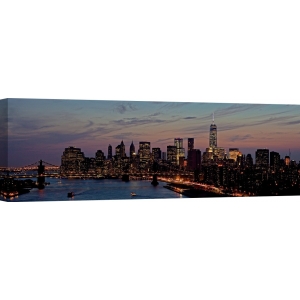 Leinwandbilder. Richard Berenholtz, Lower Manhattan at dusk