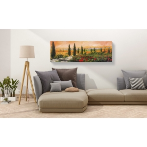 Wall art print and canvas. Tebo Marzari, The avenue of cypresses
