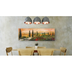 Wall art print and canvas. Tebo Marzari, The avenue of cypresses