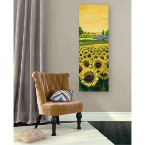 Leinwandbilder Landschaft. Tebo Marzari, Sonnenblumen und Lavendel