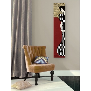 Wall art print and canvas. Gustav Klimt, Woman and Tree II (Red)