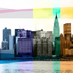 Cuadro en canvas, poster New York. Big City Photos, Heart of a City II
