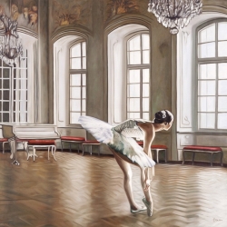 Leinwandbilder Tanz. Pierre Benson, Rehearsing Ballerina