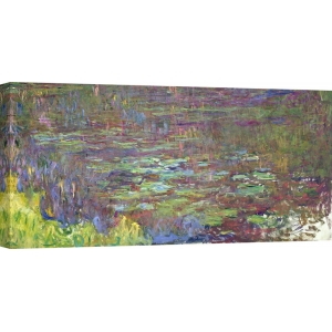Leinwandbilder. Claude Monet, Seerosen bei Sonnenuntergang (Detail)