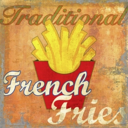 Cuadros vintage cocina en canvas. Skip Teller, French Fries