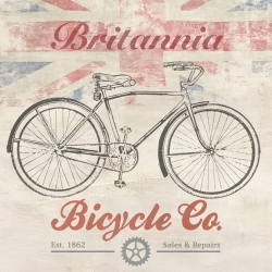 Cuadro pop vintage en canvas. Skip Teller, UK Bikes