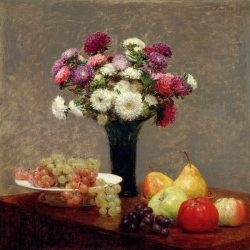 Tableau sur toile. Henri Fantin-Latour, Fruits sur une table