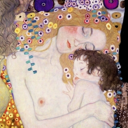 Wall art print and canvas. Gustav Klimt, The three ages of woman (detail)