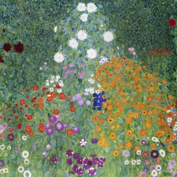 Quadro, stampa su tela. Gustav Klimt, Farmer's Garden
