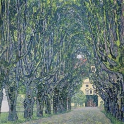 Tableau sur toile. Gustav Klimt, Allee im Park von Schloss Kammer
