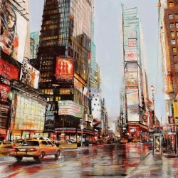 Wall art print and canvas. John B. Mannarini, Taxi in Times Square