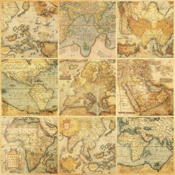 Cuadros mapamundi en canvas. Joannoo, Around the World I