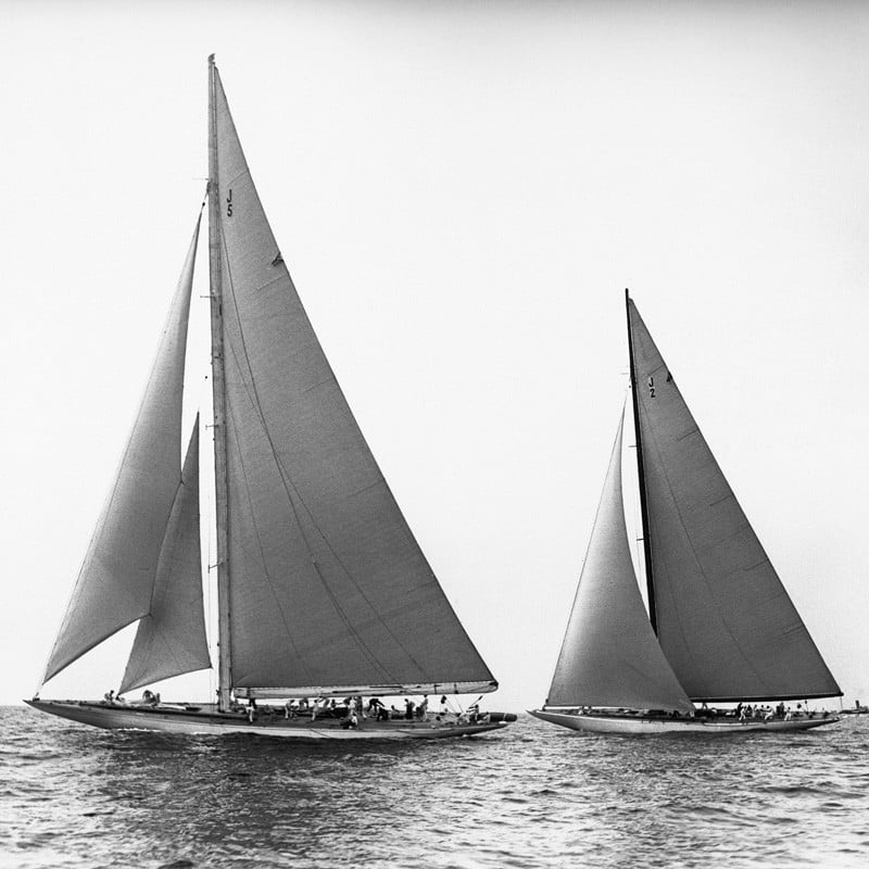 Leinwandbilder. Edwin Levick, Sailboats in the America's Cup, 1934