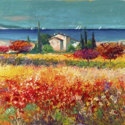 Leinwandbilder Landschaft. Luigi Florio, Mediterraner Traum (Detail)