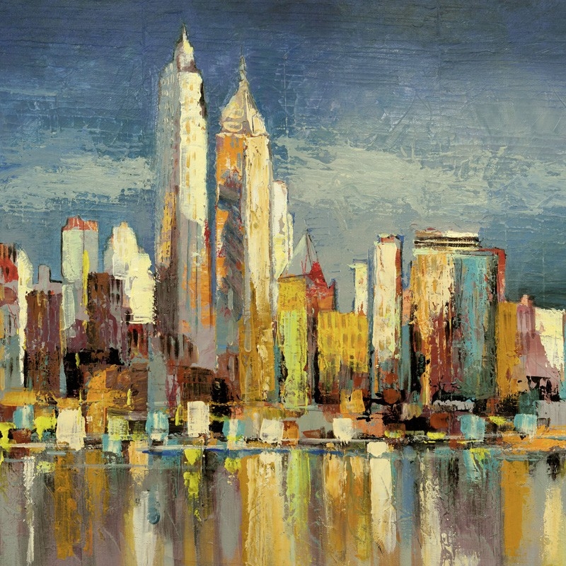 Leinwandbilder. Luigi Florio, Manhattan Aqua (detail)