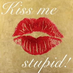 Quadro, stampa su tela. Michelle Clair, Kiss Me Stupid! #3