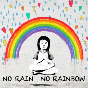 Leinwandbilder für kinderzimmer. No Rain No Rainbow (detail)