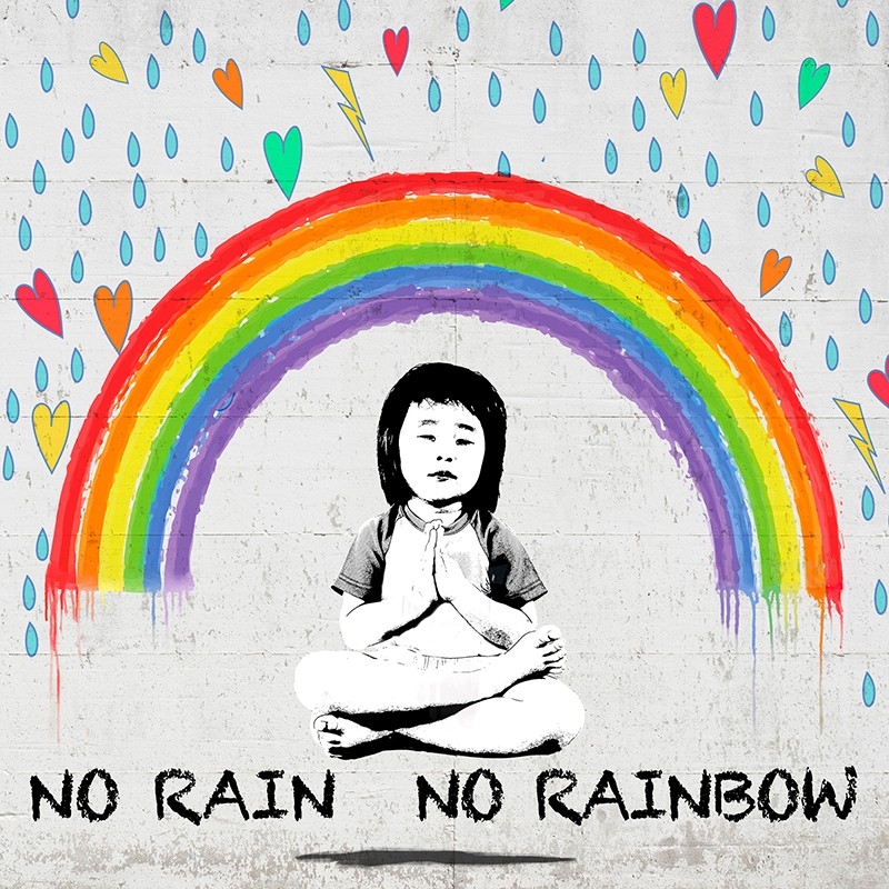 Cuadros infantiles en canvas. No Rain No Rainbow (detalle)