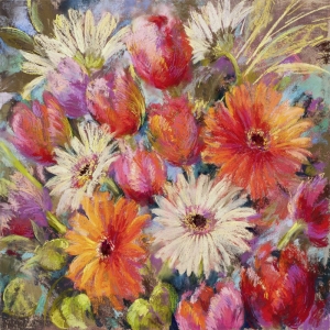 Tableau floral sur toile. Nel Whatmore, Fun, fun, fun!