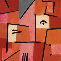 Quadro, stampa su tela. Paul Klee, Beware of Red